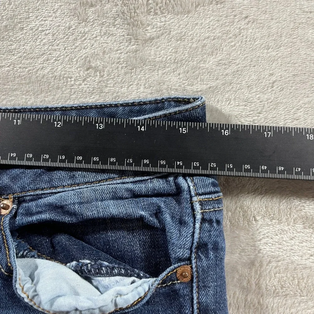 American‎ Eagle Jeans Women 10 Hi-Rise Skinny Stretch Blue - Picture 7 of 11